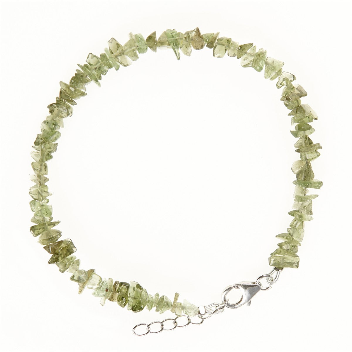 Bracelet with natural moldavites 431