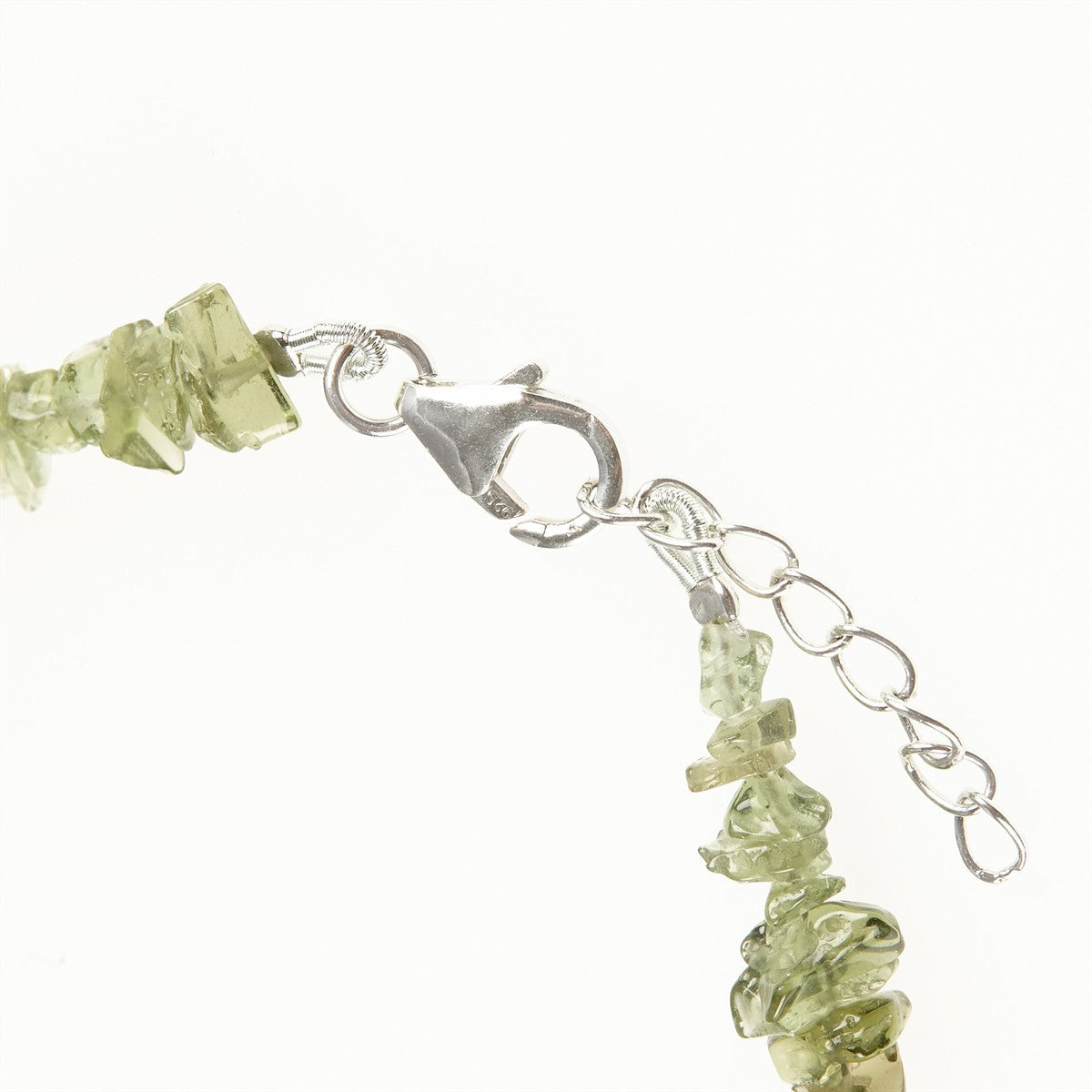 Bracelet with natural moldavites 431
