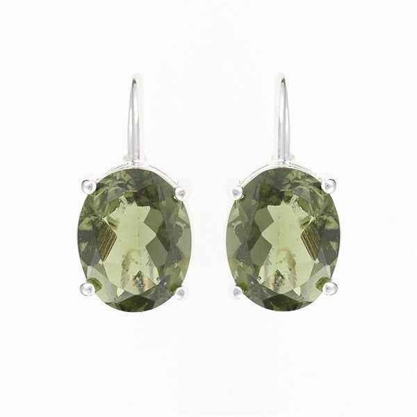 Orecchini in argento con Moldaviti 031-4