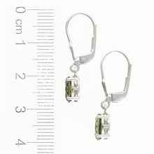 Orecchini in argento con codice moldavite 044-4