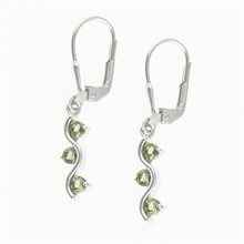 Orecchino in argento con codice moldavite 097-4