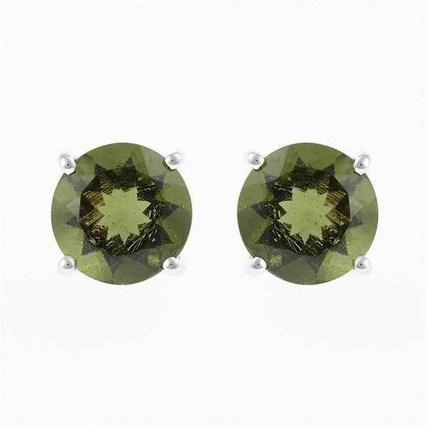 Orecchini in argento con Moldaviti 109-2