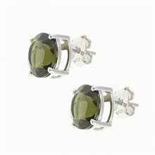 Orecchini in argento con Moldaviti 109-2