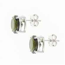 Orecchini in argento con Moldaviti 109-2