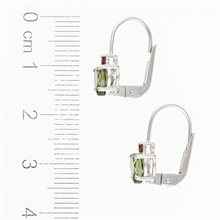 Orecchini in argento con moldavite e granati - cuore 150G-4