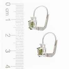 Orecchini in argento con moldaviti e zirconi - Cuore 150Z-4
