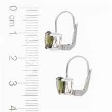 Orecchini in argento con moldaviti - cuore 152-4