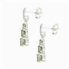 Orecchini in argento con codice moldavite 267-2