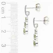 Orecchini in argento con codice moldavite 267-2