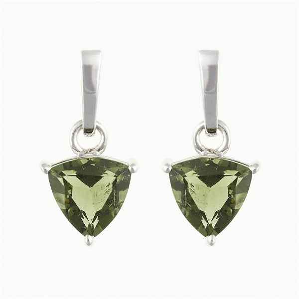 Orecchini in argento con Moldaviti 307-2