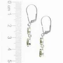 Orecchini in argento con codice moldavite 312-4