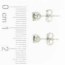 Silver earrings with moldavites -heart - 481-2