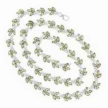 Collana in argento con zirconi Moldaviti 101