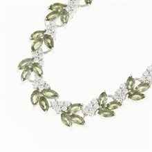 Collana in argento con zirconi Moldaviti 101