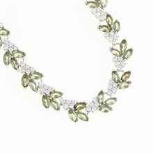 Collana in argento con zirconi Moldaviti 101