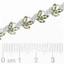 Collana in argento con zirconi Moldaviti 101