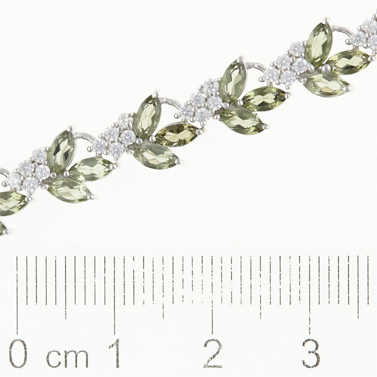 Silver necklace with moldavites zircons 101