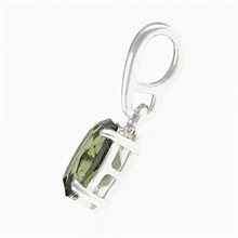Silver pendant with moldavite 044