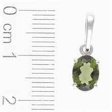 Silver pendant with moldavite 044