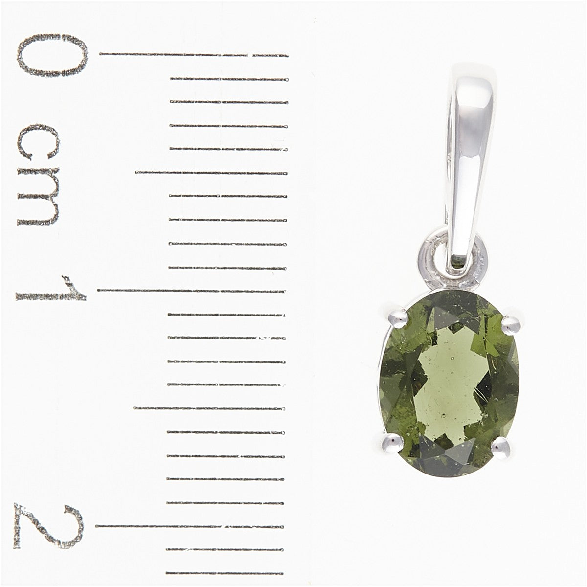 Silver pendant with moldavite 044