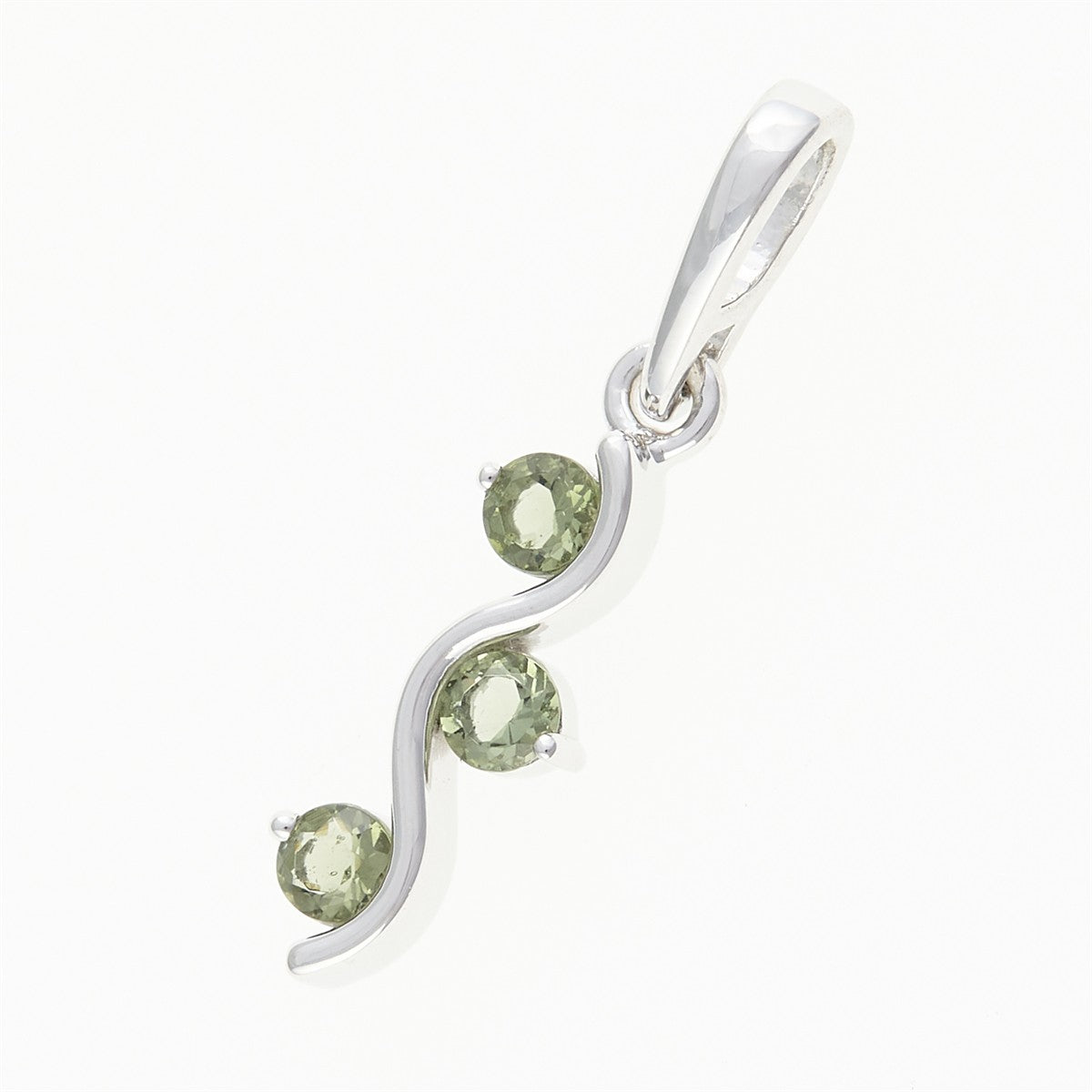 Silver pendant with moldavites 097