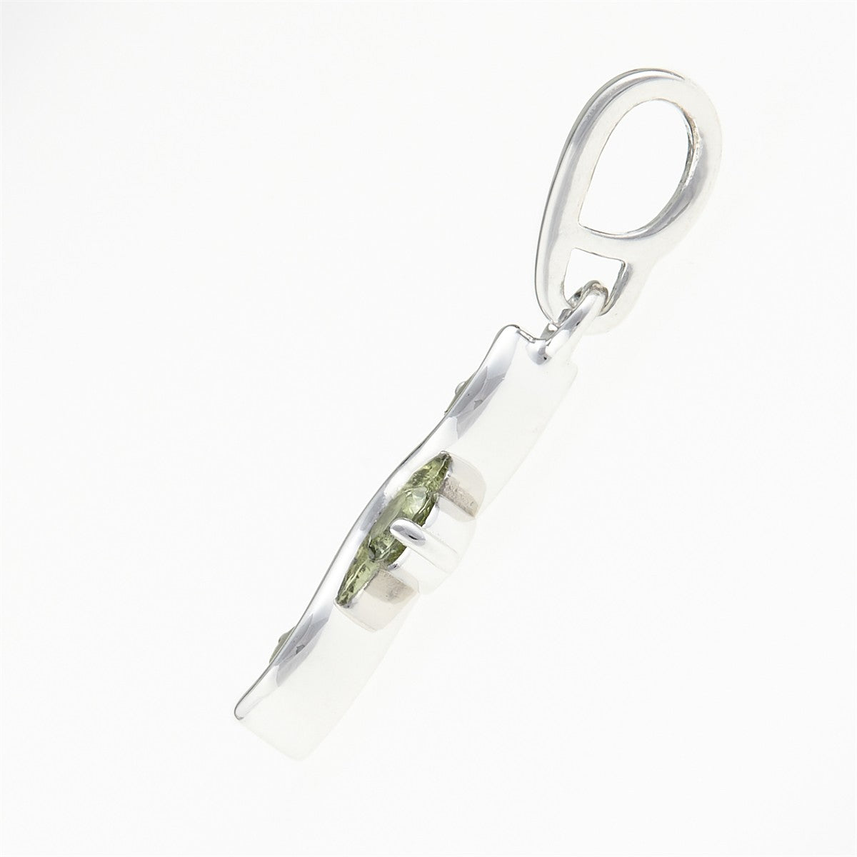 Silver pendant with moldavites 097