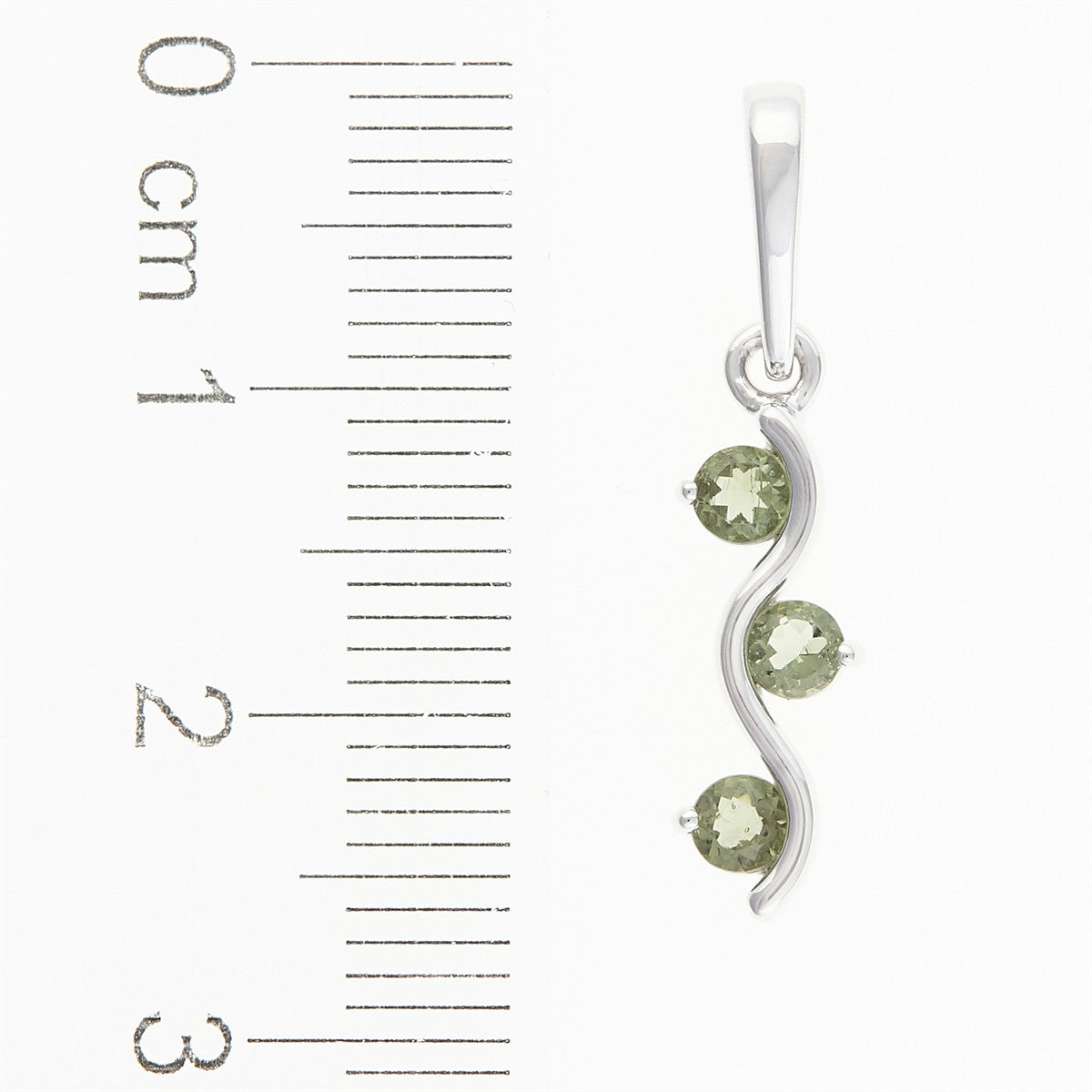 Silver pendant with moldavites 097