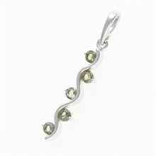 Silver pendant with moldavites 098