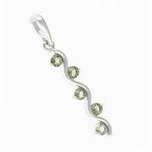 Silver pendant with moldavites 098