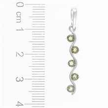 Silver pendant with moldavites 098