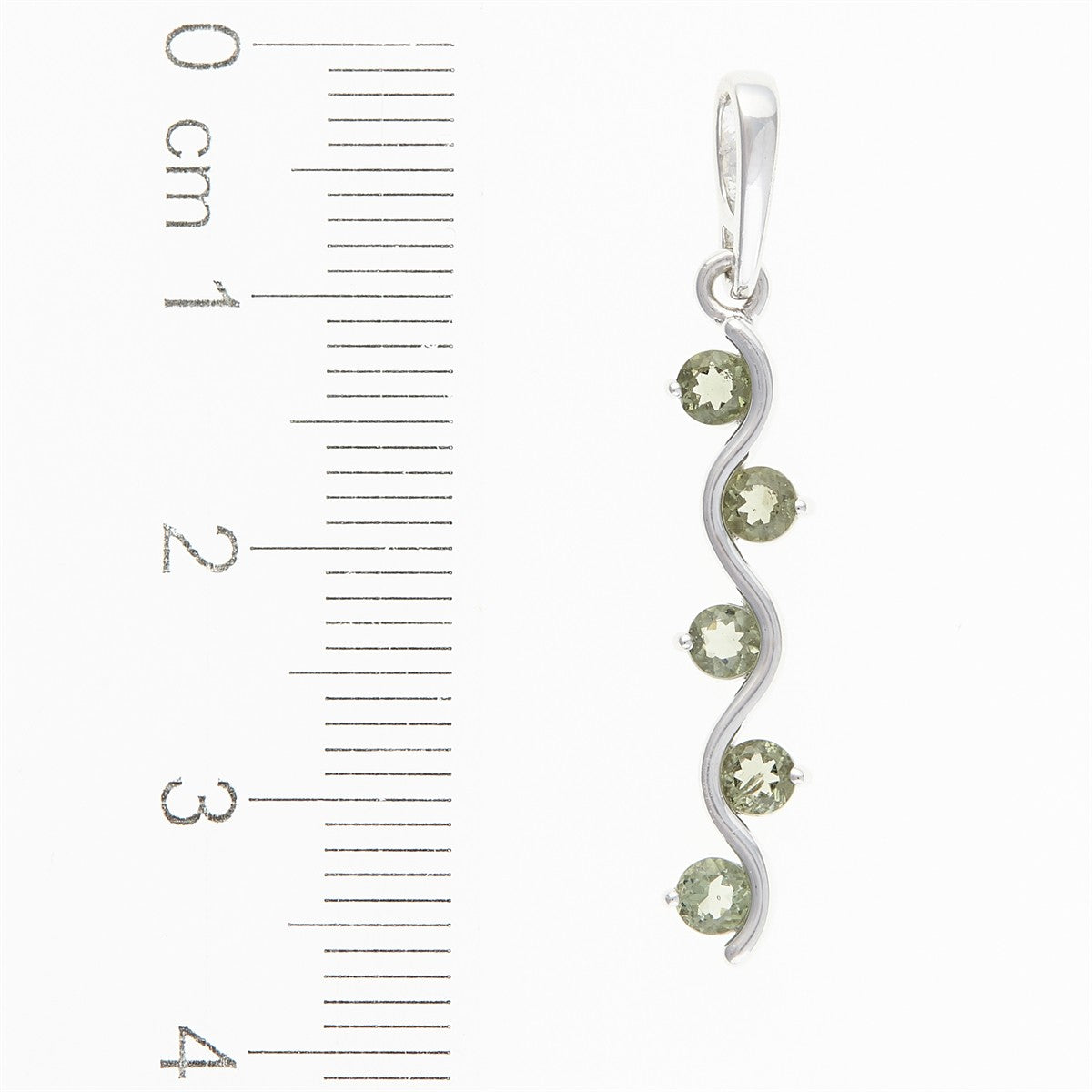Silver pendant with moldavites 098