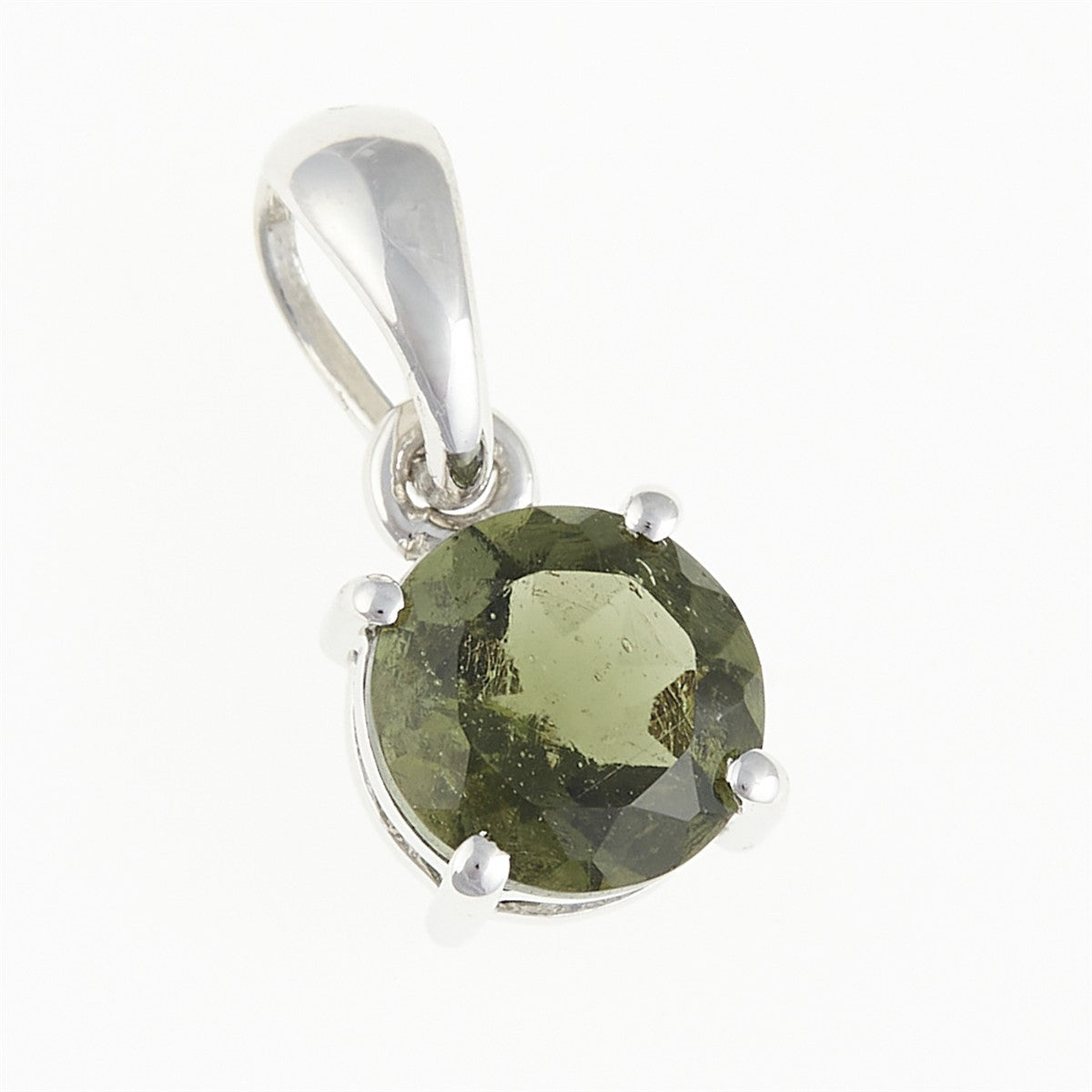Silver pendant with moldavite 107