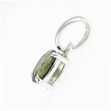 Silver pendant with moldavite 107