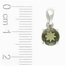 Silver pendant with moldavite 107