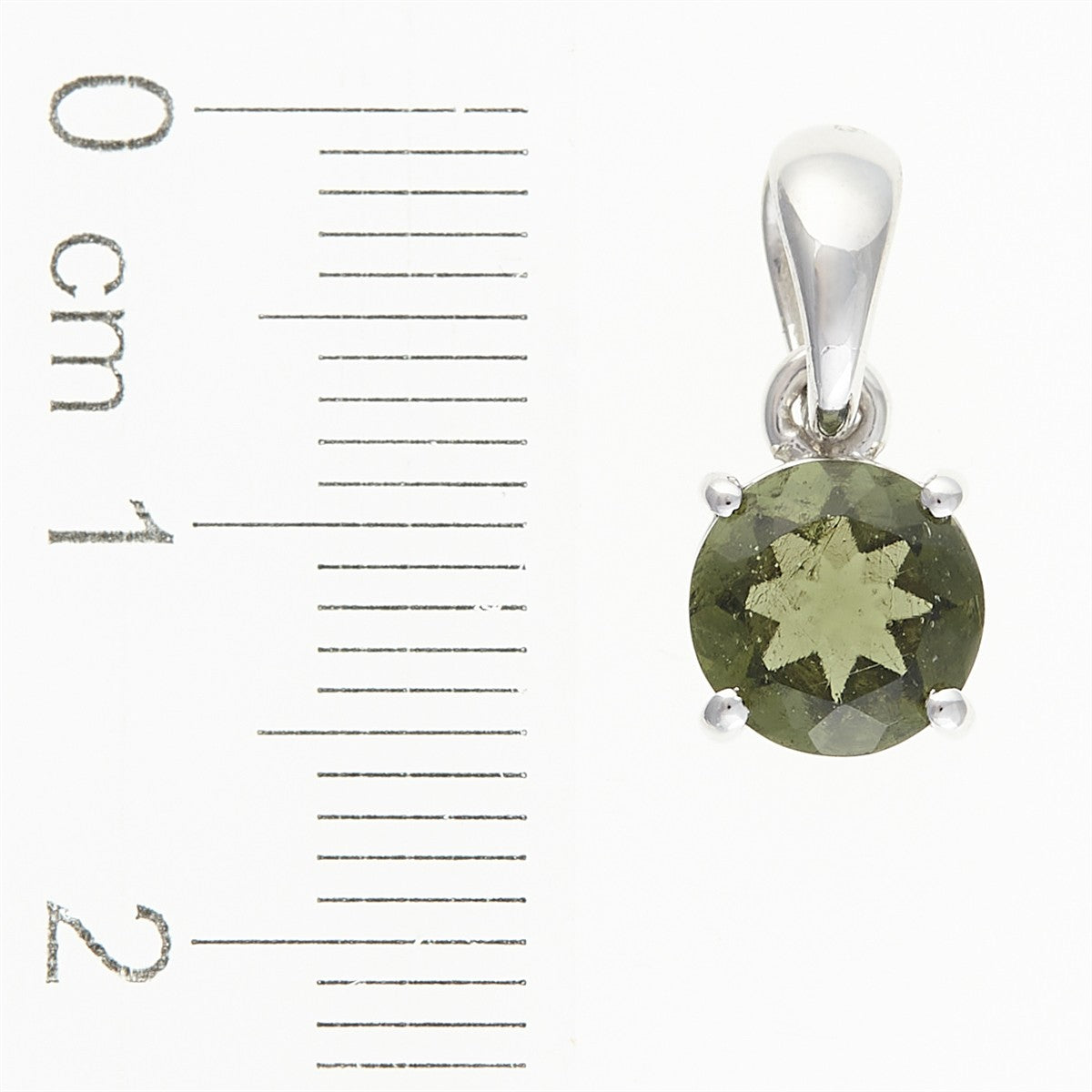 Silver pendant with moldavite 107