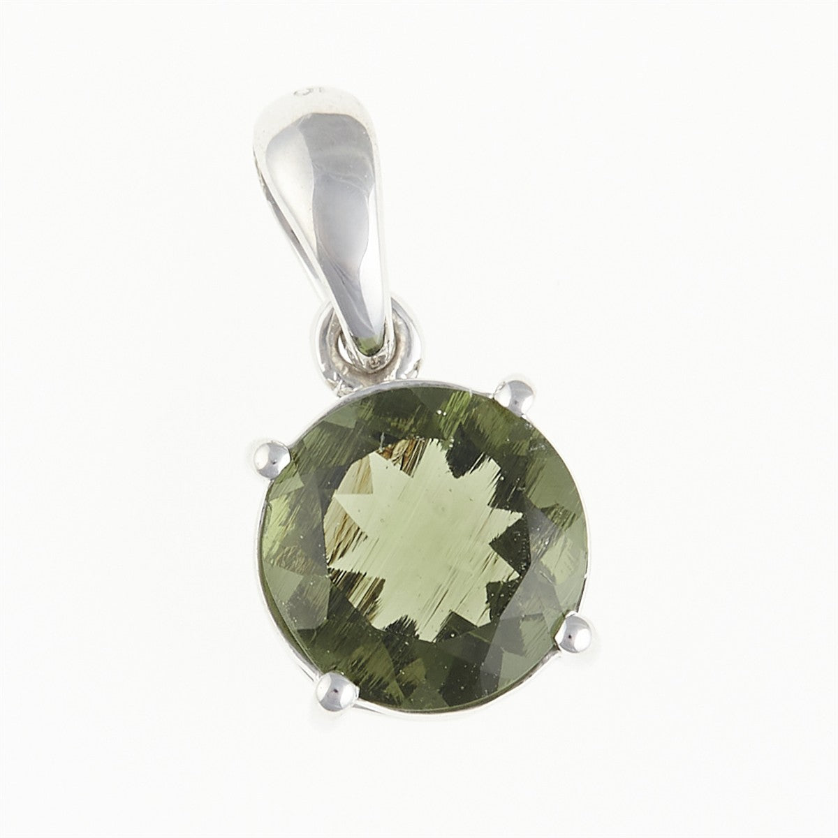Silver pendant with moldavite 108