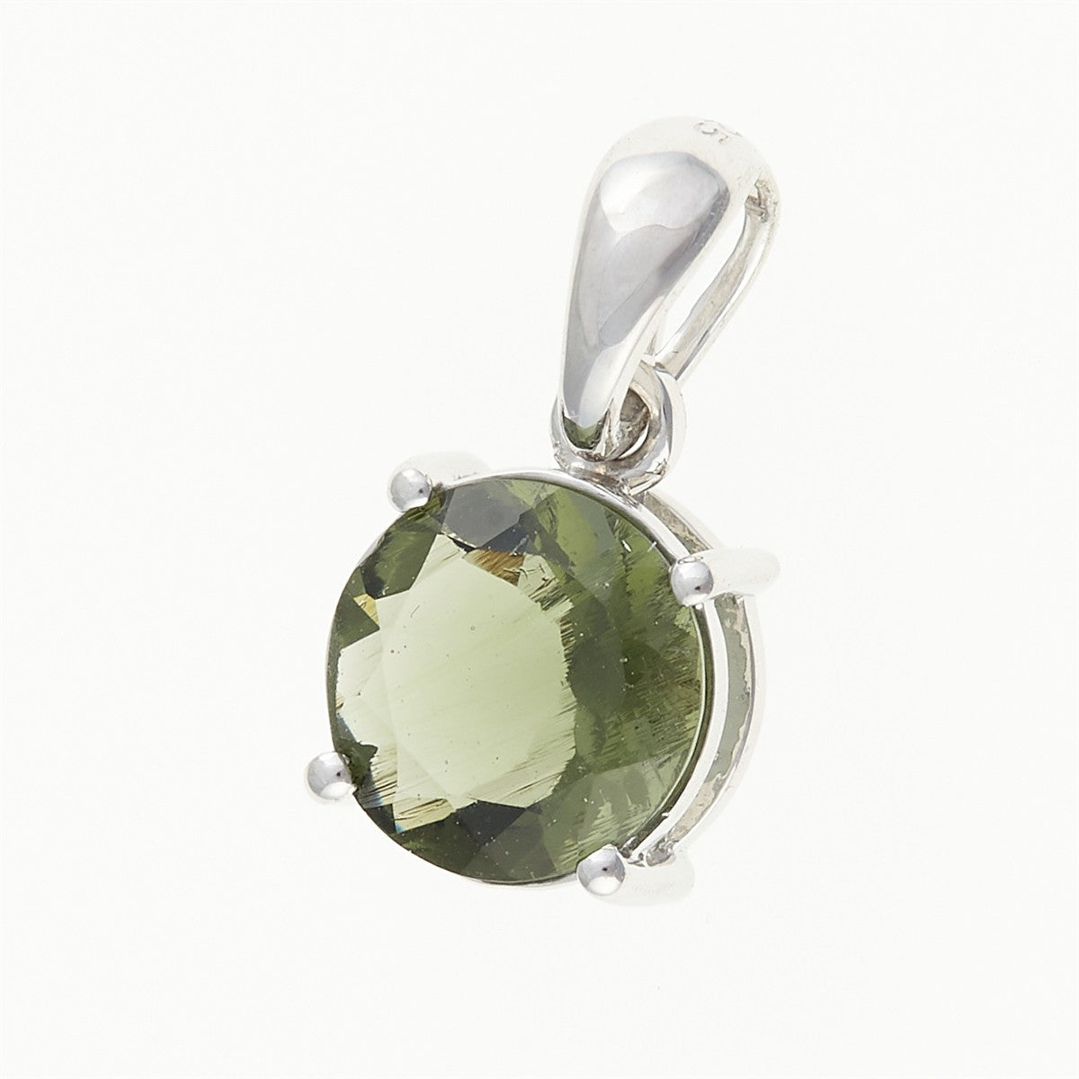 Silver pendant with moldavite 108