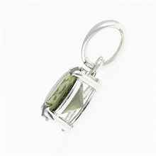 Silver pendant with moldavite 108