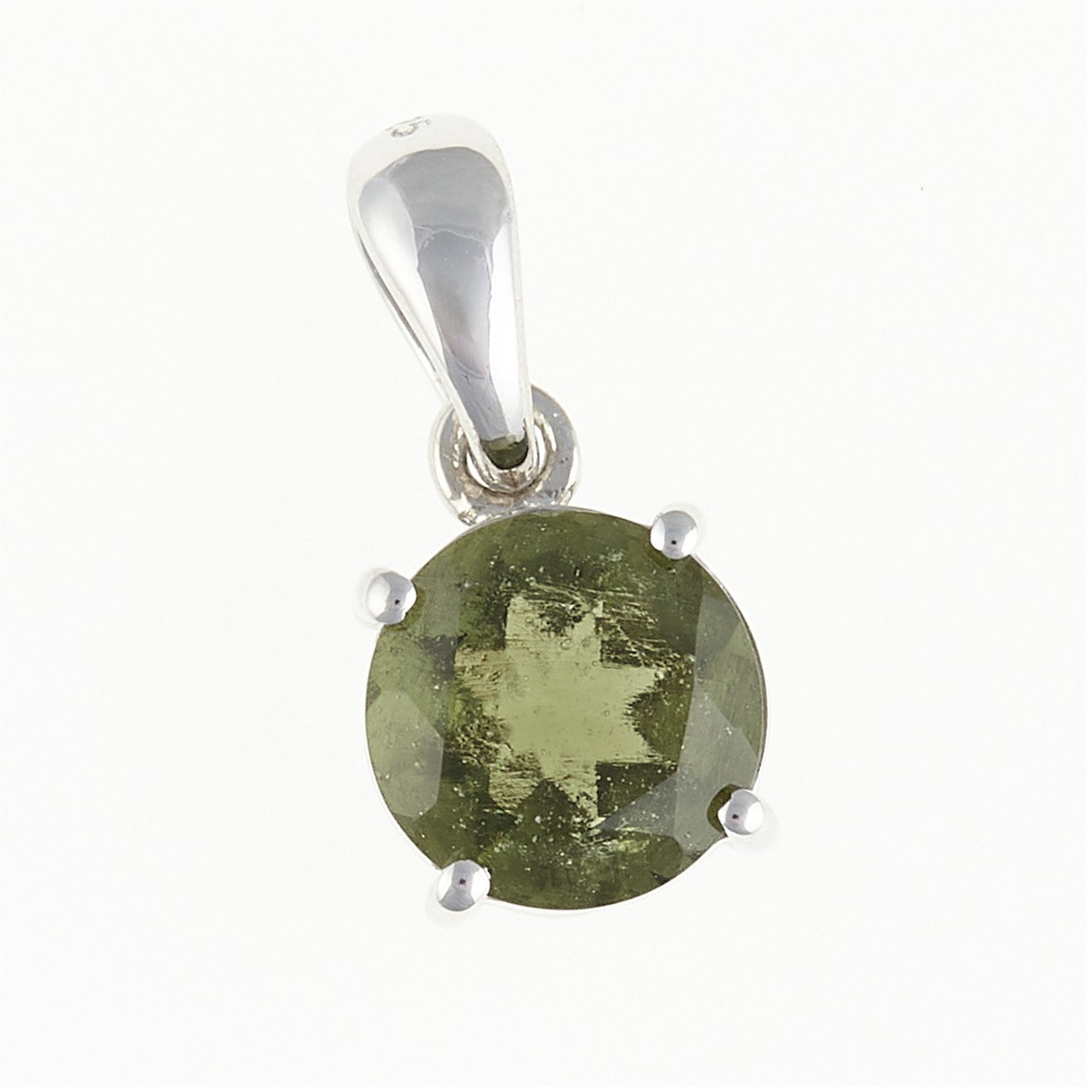 Silver pendant with moldavite 109