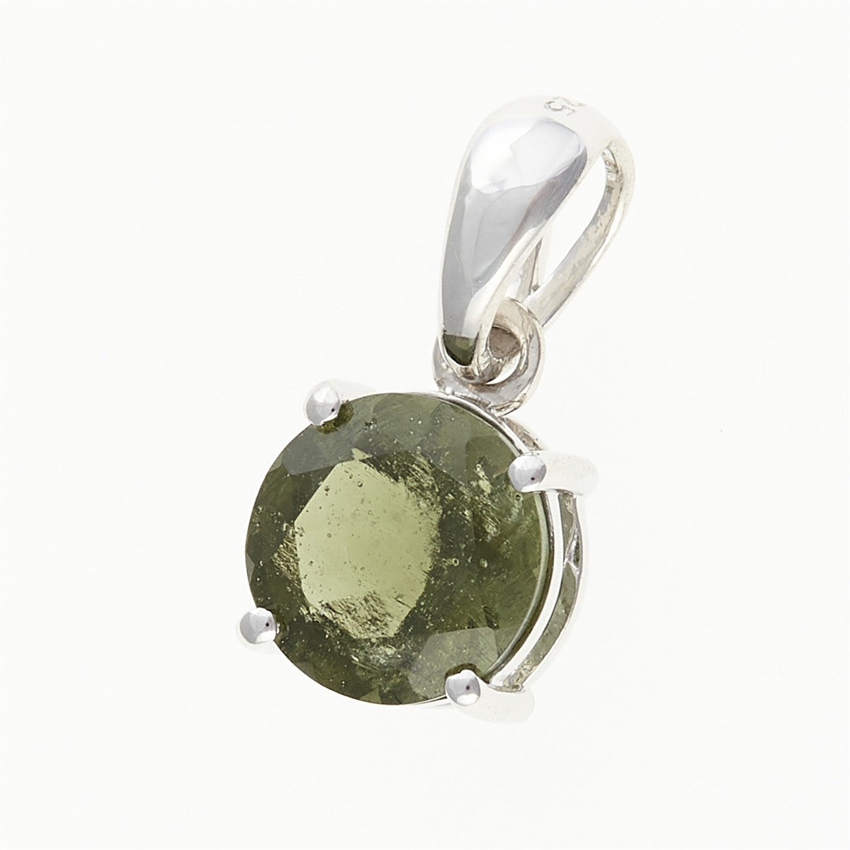 Silver pendant with moldavite 109