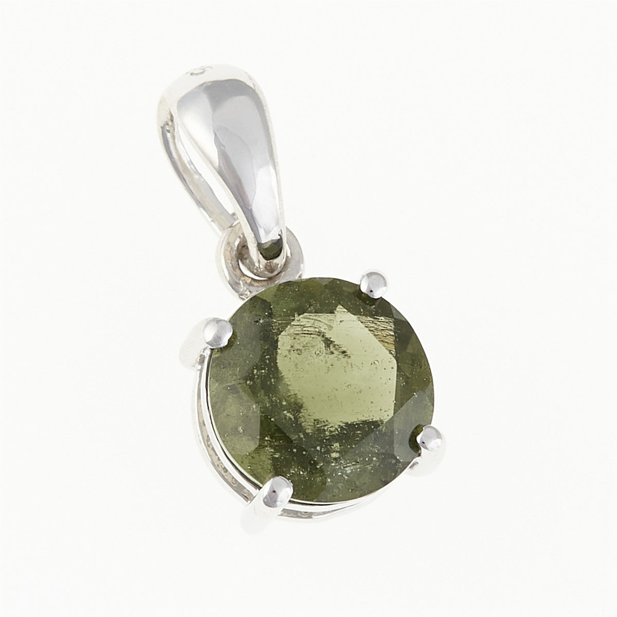 Silver pendant with moldavite 109