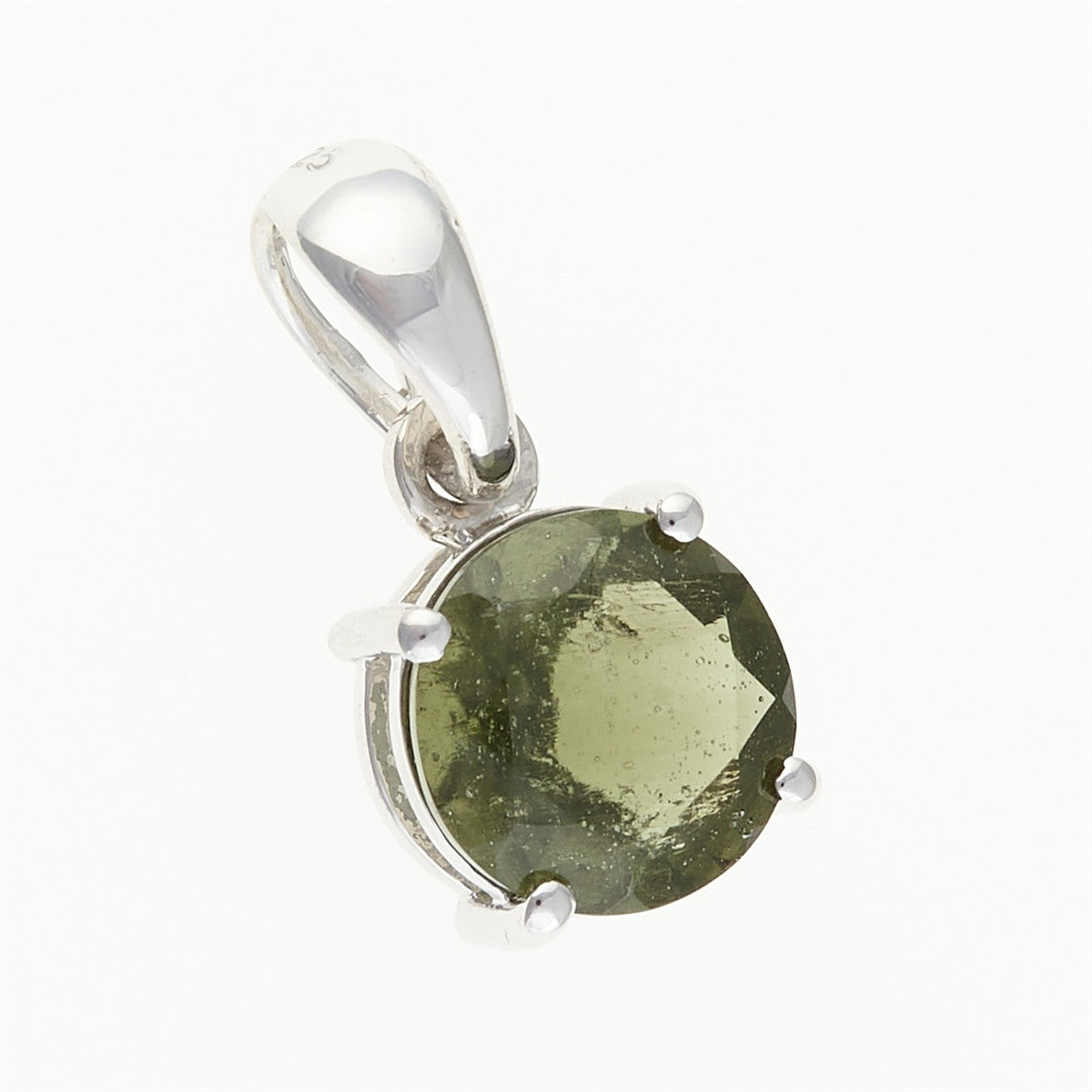 Silver pendant with moldavite 109
