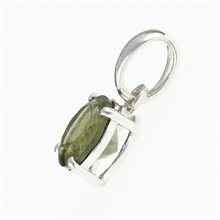 Silver pendant with moldavite 109
