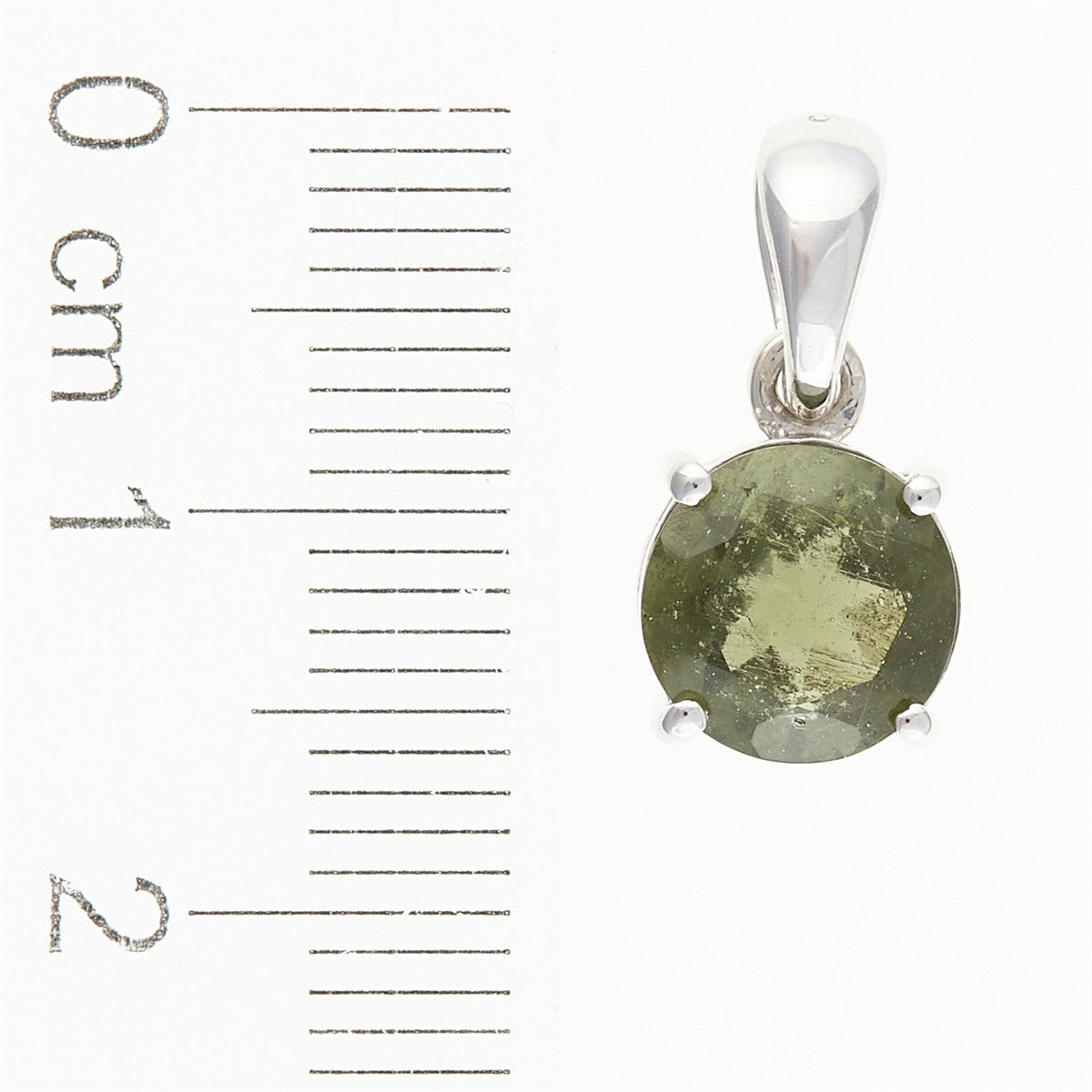 Silver pendant with moldavite 109