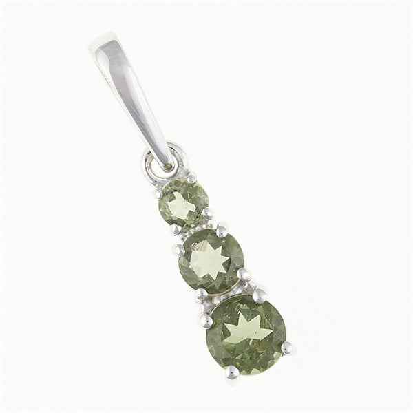 Silver pendant with moldavite 267