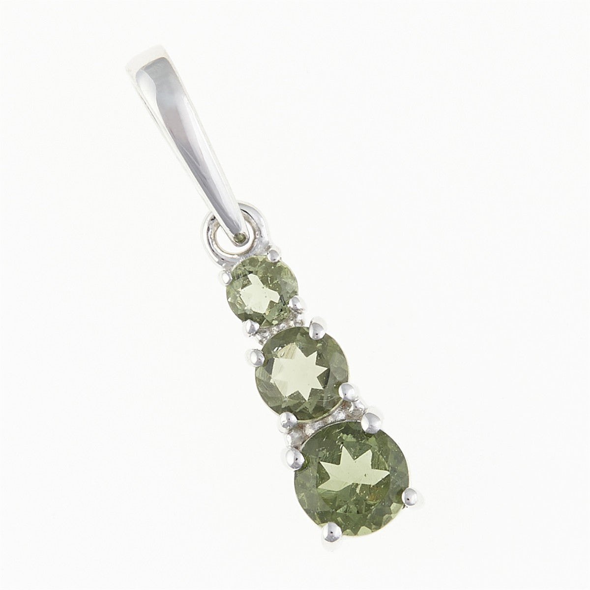 Silver pendant with moldavite 267