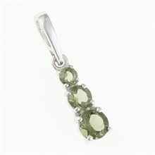 Silver pendant with moldavite 267