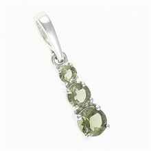 Silver pendant with moldavite 267