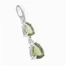 Silver pendant with moldavites 313