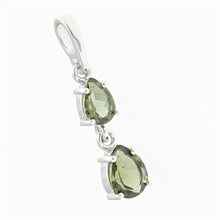 Silver pendant with moldavites 313